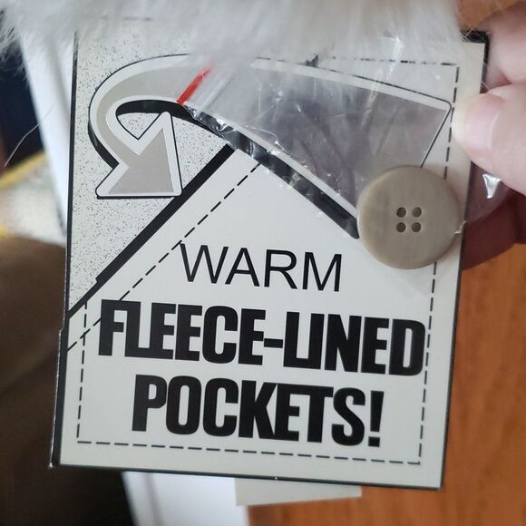 NWT Very Nice Arizona Fleece Lined Winter Coat Jacket with Faux Fur Trim Sz M - Picture 4 of 5